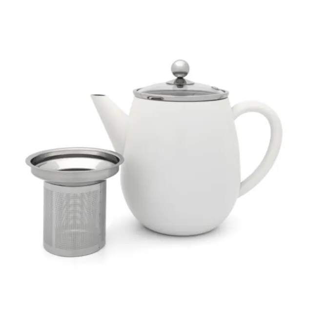 Bredemeijer Duet Eva theepot 1,1 liter mat wit