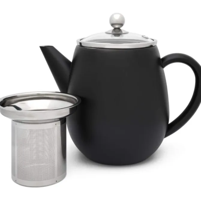 Bredemeijer Duet Eva theepot 1,1 liter mat zwart