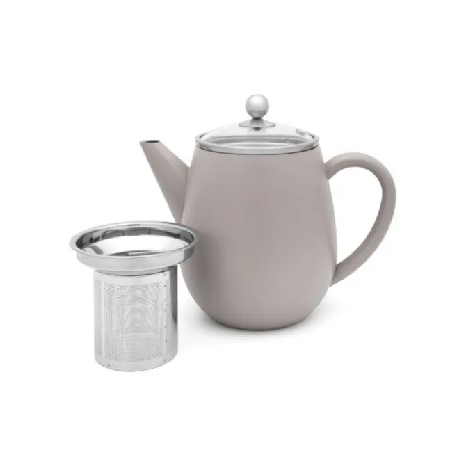Bredemeijer Duet Eva theepot 1,1 liter rvs Concrete Grey