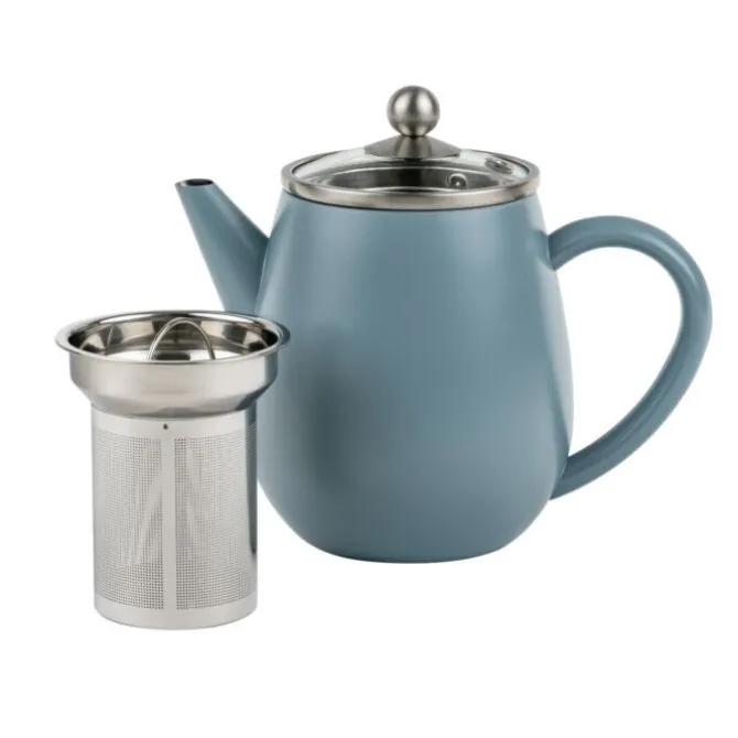 Bredemeijer Duet Eva theepot 500 ml rvs Matt Blue