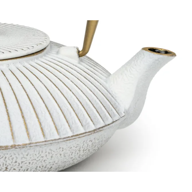Bredemeijer Linhai theepot 1,1 liter gietijzer Off-white