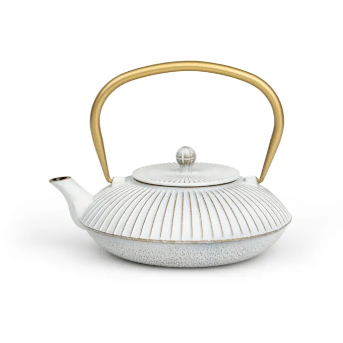 Bredemeijer Linhai theepot 1,1 liter gietijzer Off-white