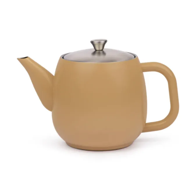 Bredemeijer Vera theepot 900 ml rvs Latte Brown