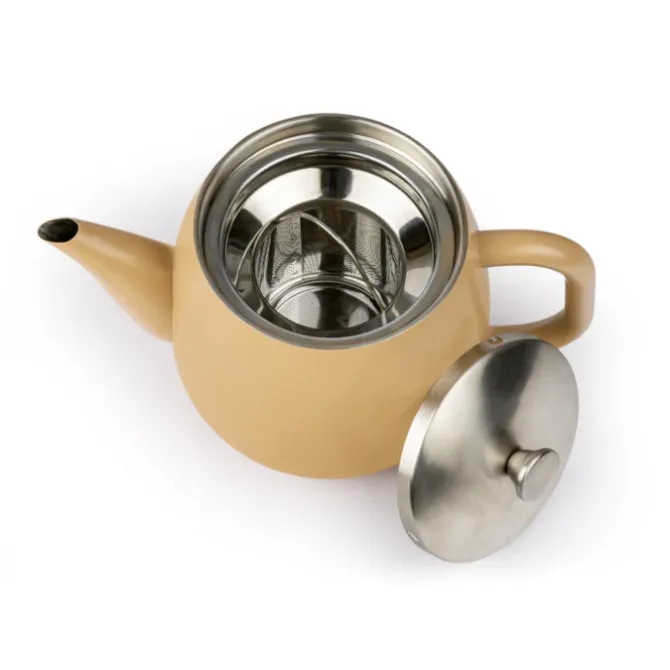 Bredemeijer Vera theepot 900 ml rvs Latte Brown