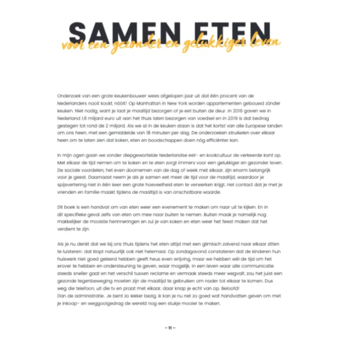 Buiten eten met Pieter Kok