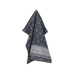 Bunzlau Castle Belle Fleur theedoek 65 x 65 cm katoen donkerblauw