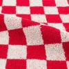 Bunzlau Castle Block handdoek 53 x 60 cm katoen rood