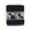 Bunzlau Castle Cats handdoek 53 x 60 cm katoen zwart