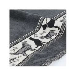 Bunzlau Castle Dogs Anthracite handdoek 53 x 60 cm