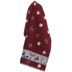 Bunzlau Castle Forest Animals handdoek 53 x 60 cm katoen Burgundy