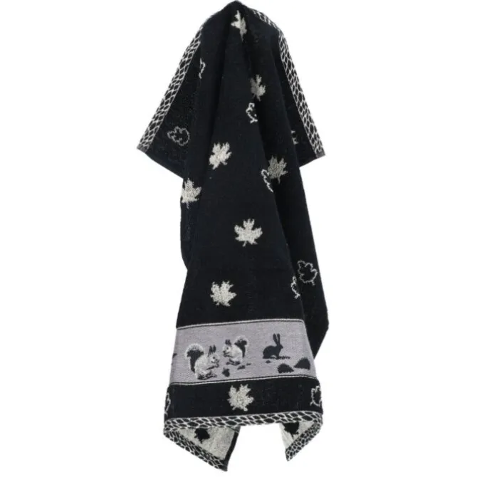 Bunzlau Castle Forest Animals handdoek 53 x 60 cm katoen Black