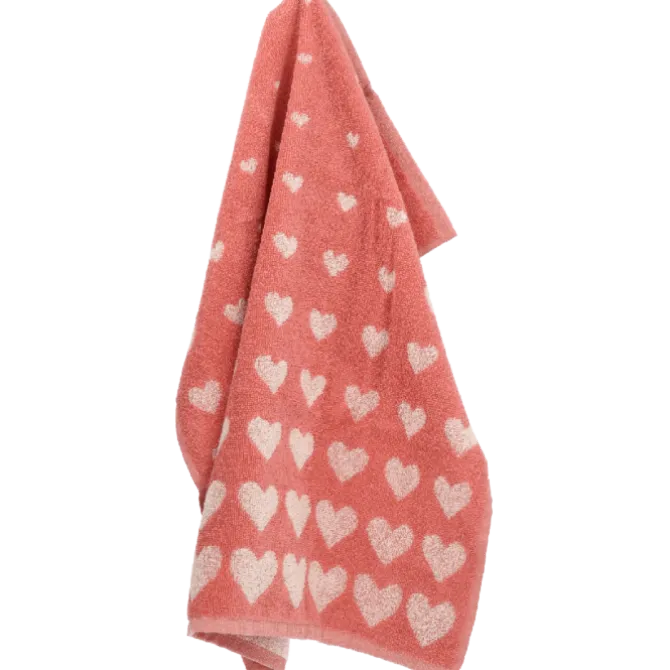 Bunzlau Castle Hearts Pink handdoek 53 x 60 cm