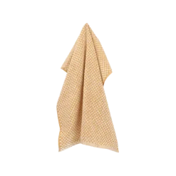 Bunzlau Castle Kleine Ruit handdoek 53 x 60 cm katoen geel