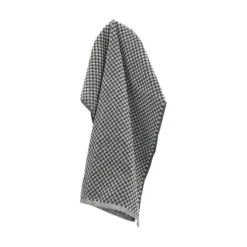 Bunzlau Castle Small Check handdoek 53 x 60 cm katoen Antraciet