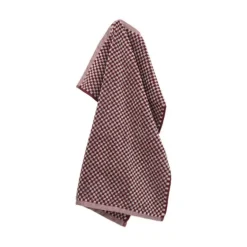 Bunzlau Castle Small Check handdoek 53 x 60 cm katoen Burgundy
