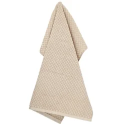 Bunzlau Castle Small Check handdoek 53 x 60 cm katoen beige