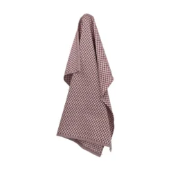 Bunzlau Castle Small Check theedoek 65 x 65 cm katoen Burgundy
