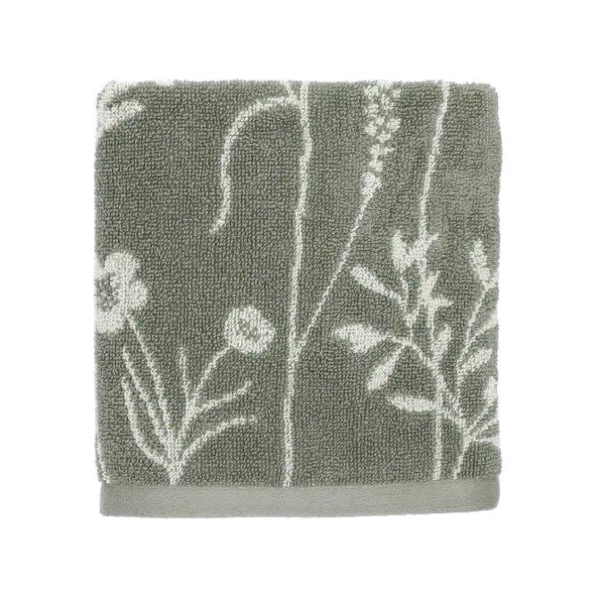 Bunzlau Castle Wild Flowers Dark Green handdoek 53 x 60 cm