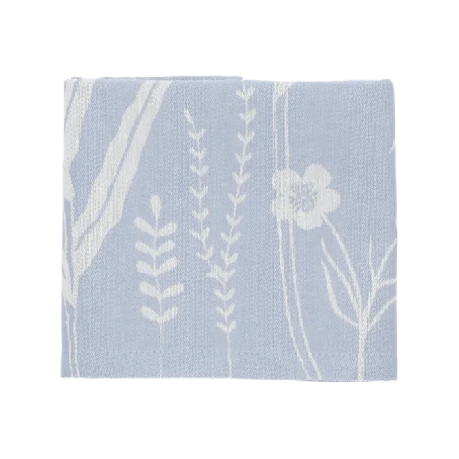 Bunzlau Castle Wild Flowers Grey-Blue theedoek 65 x 65 cm