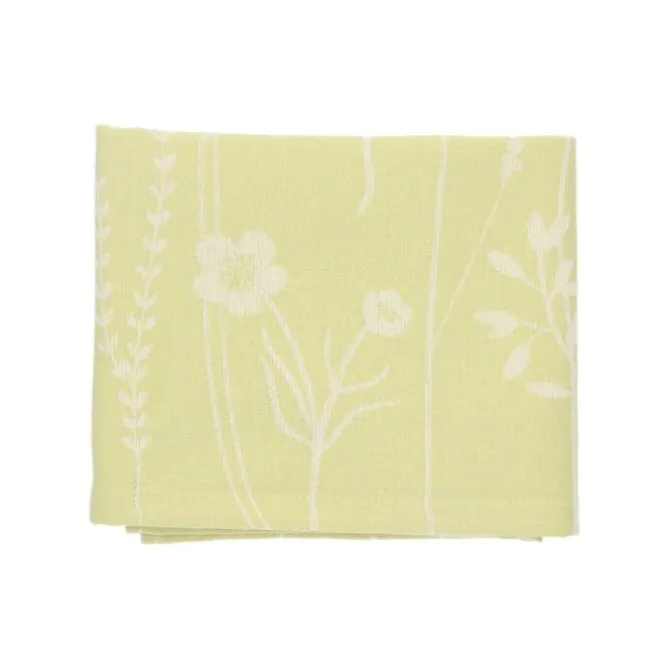 Bunzlau Castle Wild Flowers theedoek 65 x 65 cm katoen groen