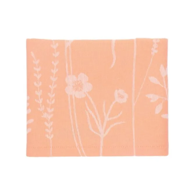 Bunzlau Castle Wild Flowers theedoek 65 x 65 cm katoen oranj