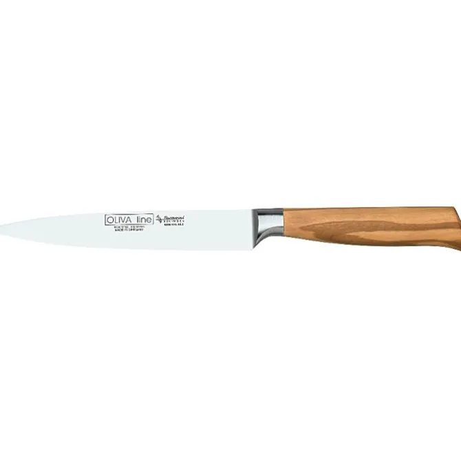 Burgvogel Oliva flexibel fileermes 18 cm olijfhout