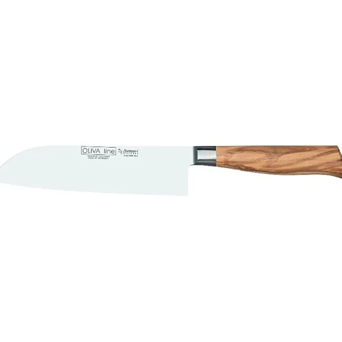 Burgvogel Oliva santoku mes 18 cm olijfhout
