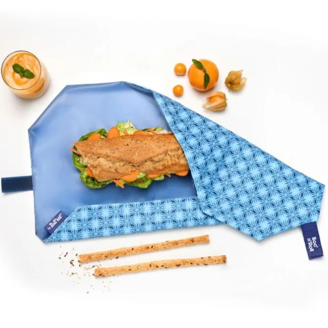 by Roll'eat Boc'n'Roll Vintage herbruikbaar boterhamzakje 54 x 32 cm Bloom