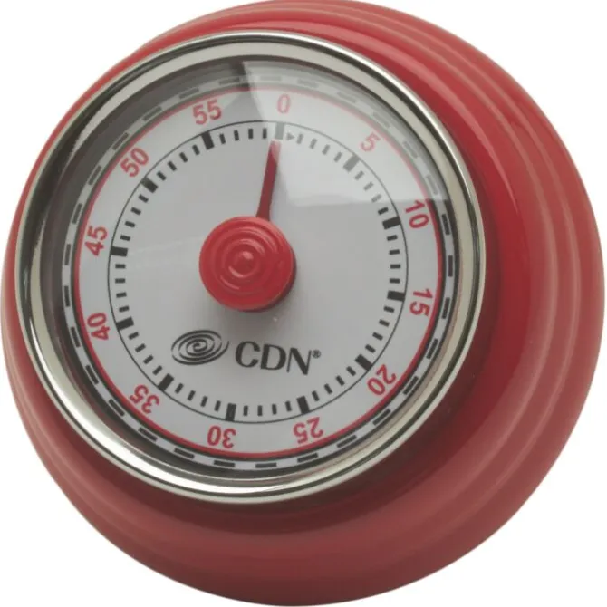 CDN Compact kookwekker ø 5,1 cm metaal rood