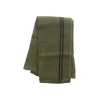 Charvet COUNTRY theedoek 52 x 70 cm linnen donkergroen met donkere streep