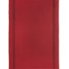 Charvet COUNTRY theedoek 52 x 70 cm linnen rood met donkere streep