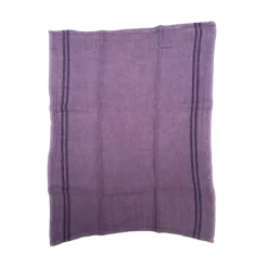 Charvet COUNTRY theedoek 52 x 70 cm linnen aubergine met donkere streep