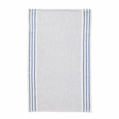 Charvet Maya theedoek 70 x 43 cm linnen/katoen wit blauw