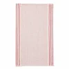 Charvet Maya theedoek 70 x 43 cm linnen/katoen wit rood