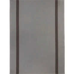 Charvet PIANO theedoek 75 x 52 cm linnen grijs met donkere streep