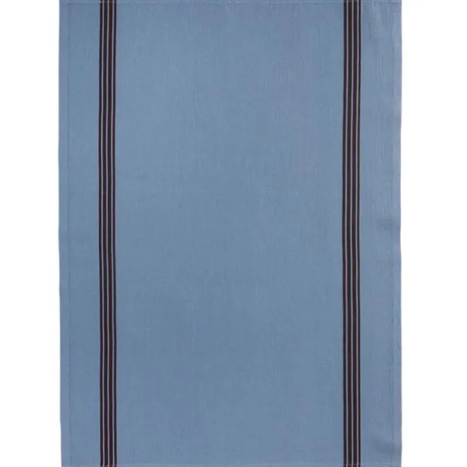 Charvet PIANO theedoek 52 x 75 cm linnen geel met donkere streep