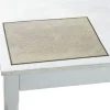 Charvet QUADRILLE placemat 45 x 35 cm gevlochten linnen zwarte rand