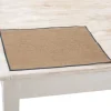 Charvet QUADRILLE placemat 45 x 35 cm gevlochten linnen petrol rand