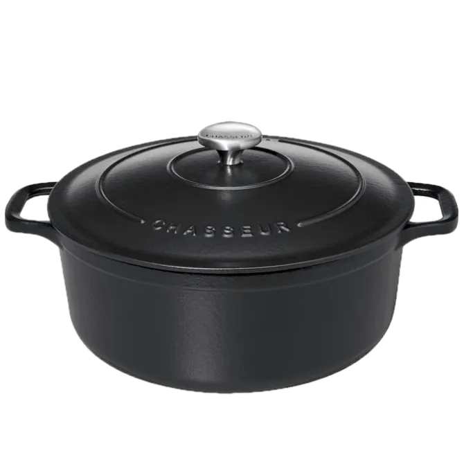 Chasseur braadpan 6,1 liter ø 28 cm gietijzer mat zwart