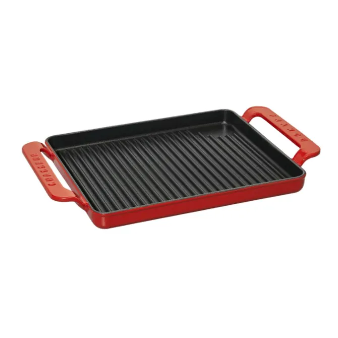 Chasseur grillplaat 26 x 22 cm gietijzer rood