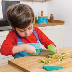 Chefclub kindermes met vingerbeschermer groen
