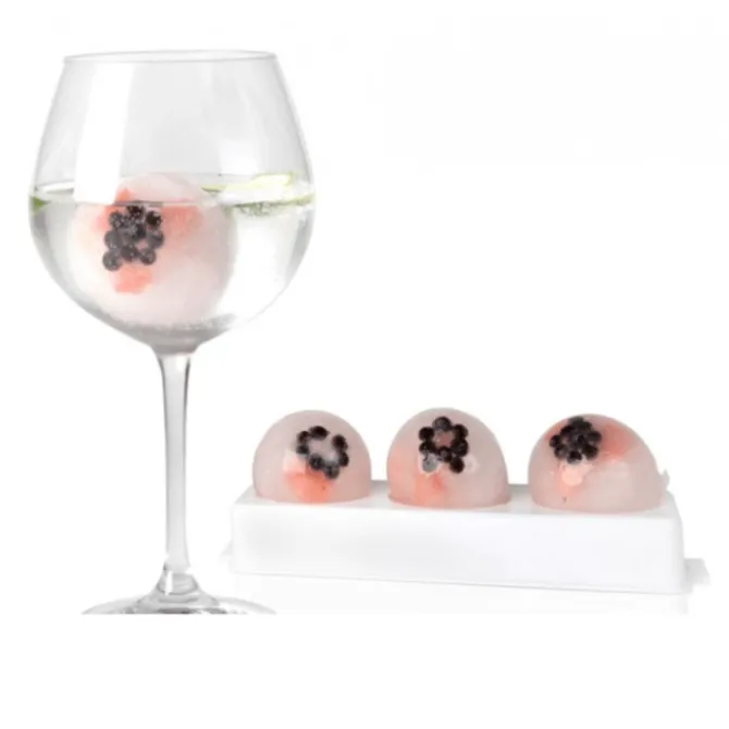 100% Chef ijsvorm 3 bollen 23 x 8 cm kunststof wit