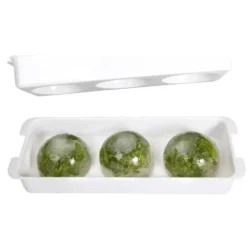 100% Chef ijsvorm 3 bollen 23 x 8 cm kunststof wit