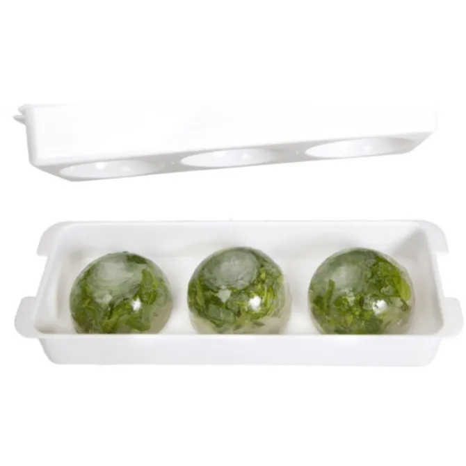 100% Chef ijsvorm 3 bollen 23 x 8 cm kunststof wit