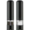 Cilio Bergamo elektrische peper- en zoutmolen 22 cm rvs zwart