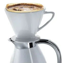 Cilio koffiefilter met mondstuk maat 4 keramiek wit
