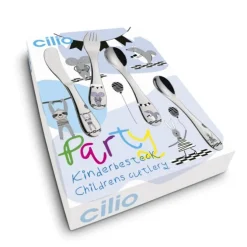 Cilio Party kinderbestek rvs 4-delig