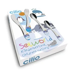 Cilio Seaworld kinderbestek rvs 4-delig