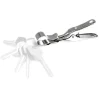 Clippe Keys sleutelhanger met klem 8,1 cm rvs