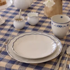 Costa Nova Vila dinerbord ø 27 cm aardewerk wit-blauwe rand